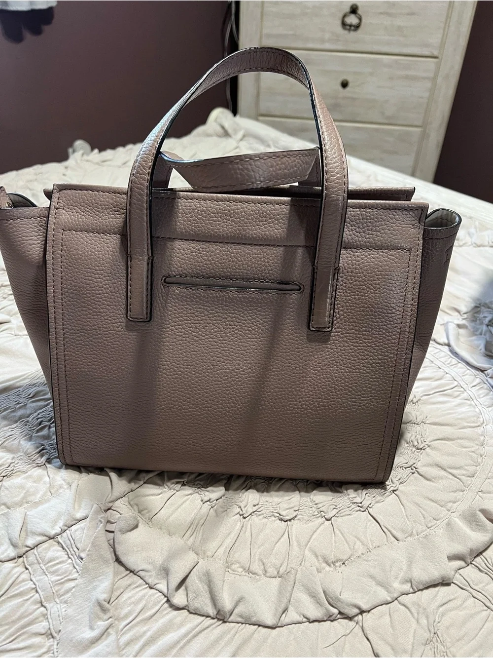 kate spade Taupe Pebbled Leather Satchel